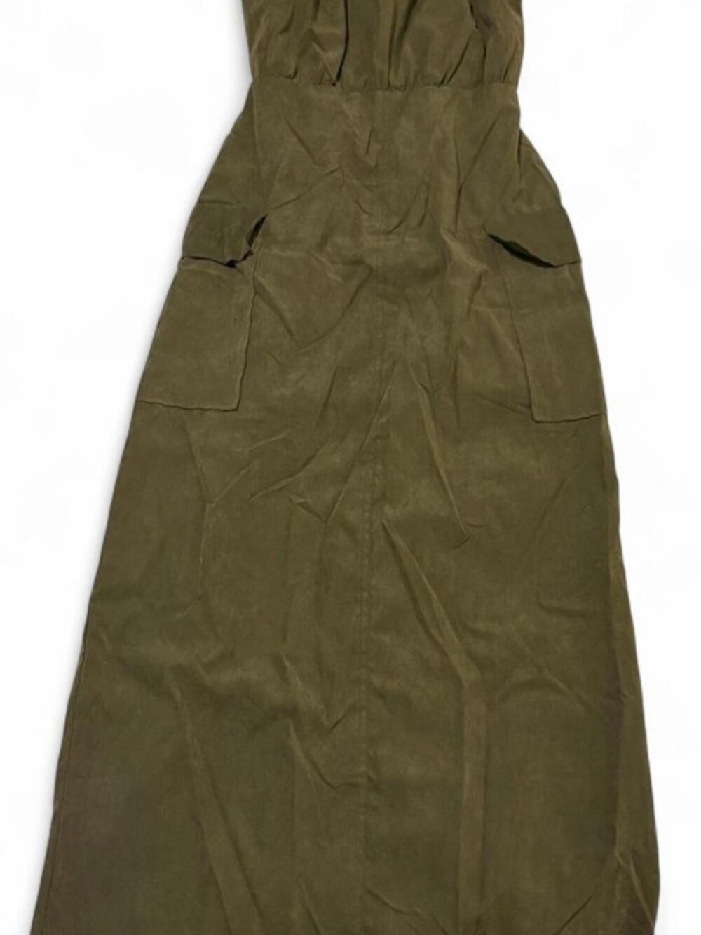 Forever 21 Women's Khaki and Green Dress